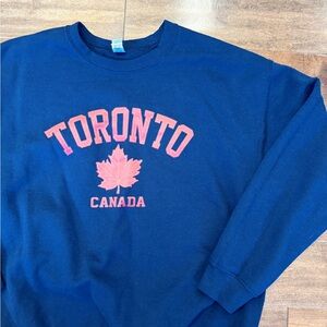 Gildan Navy Blue Toronto Canada Sweatshirt